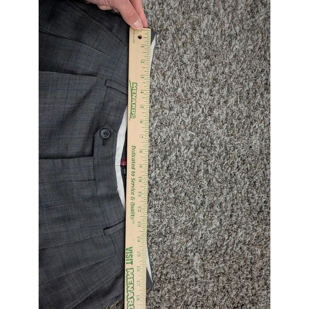 Givara‎ Italy Super 150s Wool Suit 2pc, Gray, 44 Jacket, 35 Pants, 28
